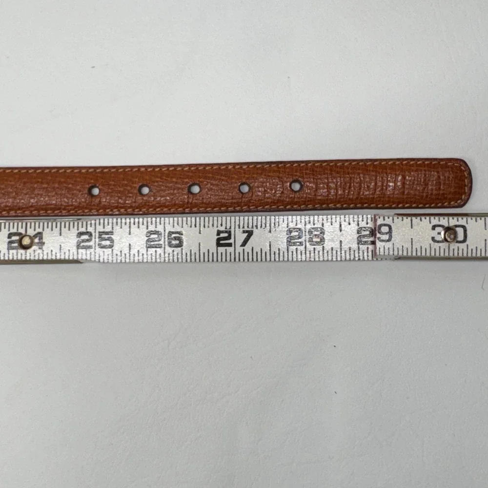 Trafalgar Leather Belt Women 28 Tan Vintage Duck Buckle Preppy Equestrian Hunter
